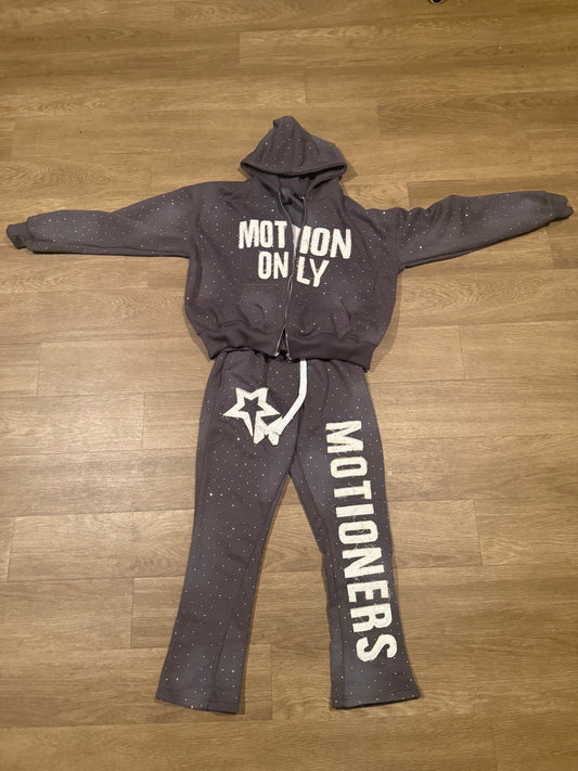 “MOTION ONLY” ACID WASHED GREY SETS