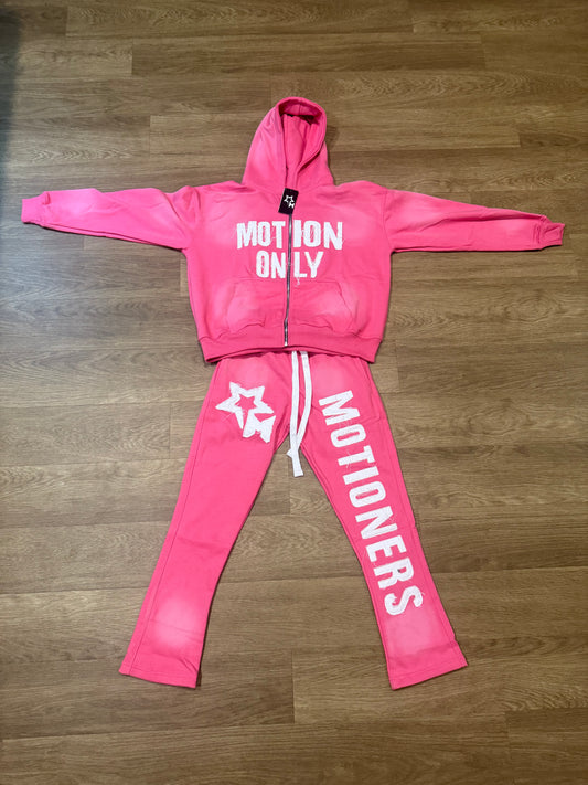 “MOTION ONLY” ACID WASHED PINK SETS